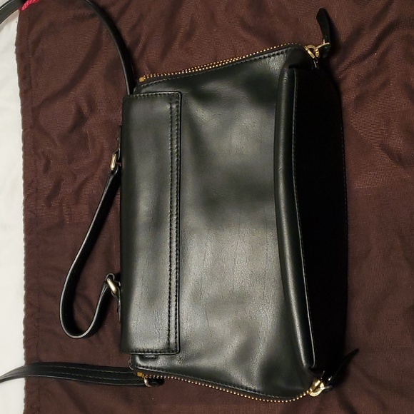 Kate Spade Medium Satchel Bag Black leather top handle flap shoulder - Picture 7 of 14